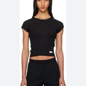 Alexander Wang Black Ribbed Crop Top